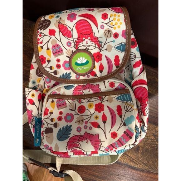 Lily Bloom Kids Backpack - Floral Red and Pink - Picture 2 of 9